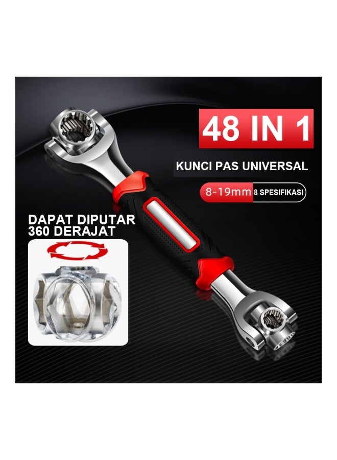 48 in 1 Multipurpose Bolt Wrench 360 Degree Rotation Multifunctional Spanner Universal Wrench for Furniture Car Repair Hand Tools - Image 3