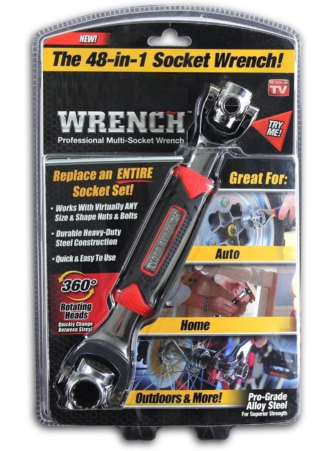 48 in 1 Multipurpose Bolt Wrench 360 Degree Rotation Multifunctional Spanner Universal Wrench for Furniture Car Repair Hand Tools - Image 4