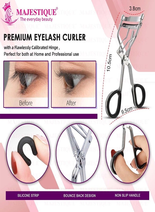 Majestique Premium Eyelash Curler, Instant Lift Voluminous & Defined Lashes with Comfortable Grip, Long-Lasting & Corrosion Resistant - 1Pc/Multicolour - Image 2