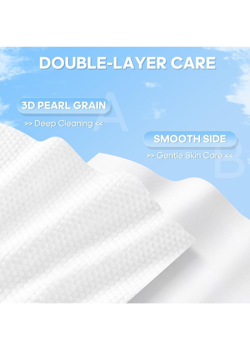 Generic - Face Towels, Disposable Face Cleaning Towel for Sensitive Skin Lint-Free Daily Clean Towels for Face, Biodegradable Face Towels for Skin Care, Make-up Wipes and Facial Cleansing 4 Packs - Image 1