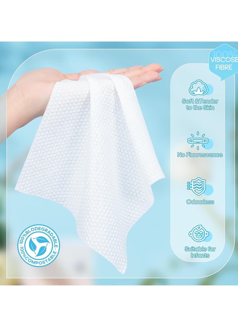 Generic - Face Towels, Disposable Face Cleaning Towel for Sensitive Skin Lint-Free Daily Clean Towels for Face, Biodegradable Face Towels for Skin Care, Make-up Wipes and Facial Cleansing 4 Packs - Image 1