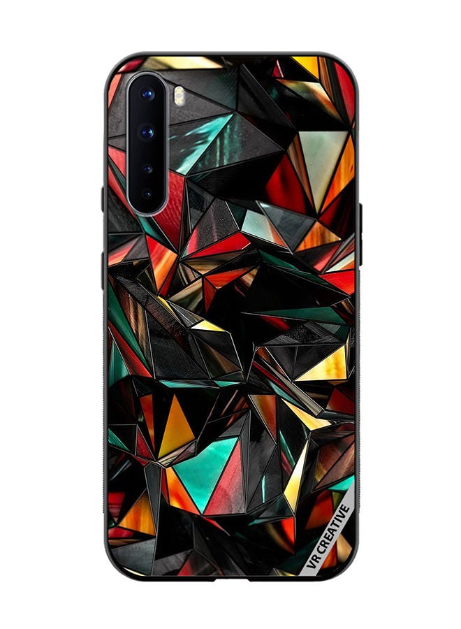 VR CREATIVE Protective Case Cover For OnePlus Nord Polygon Abstract Design Multicolour - Image 1