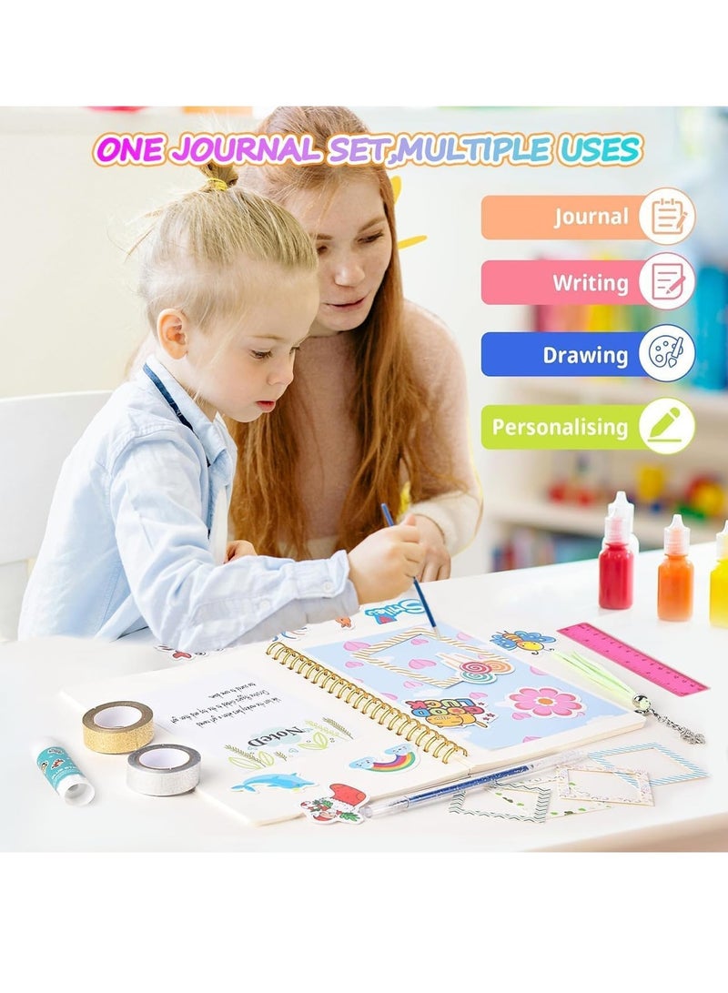 DIY Journal Kit for Girls - Journaling Toys Set for Teen Kids, Art Crafts Scrapbook Diary Supplies Set, Ideal Gifts for 8 9 10 11 12 13 14 Year Old Girls - Image 2