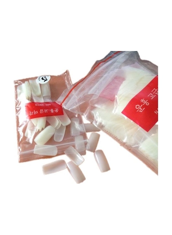 مجموعة أظافر صناعية مكونة من 500 قطعة وردي - Image 2