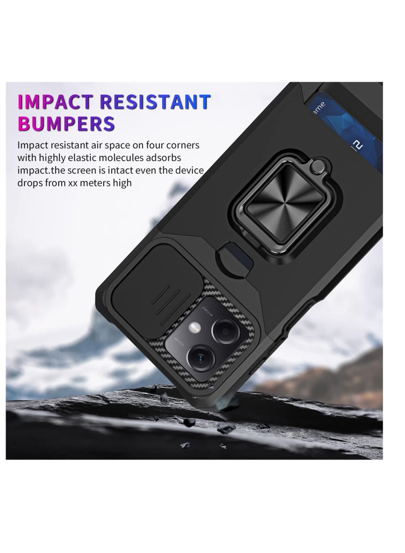 Excefore Military Grade Shockproof Protective Phone Cover for Xiaomi Redmi Note 12 5G, with Kickstand and Sliding Camera (Not 4G), for Xiaomi Redmi Note 12 5G /Xiaomi Poco X5 - Image 5