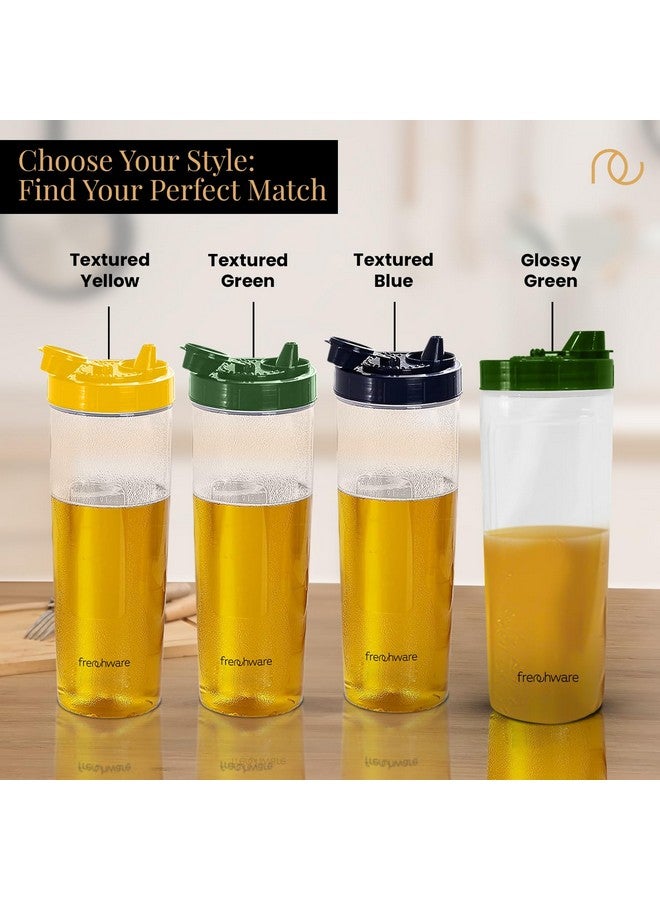 Frenchware Oil Dispenser (Pack of 2, 1 Litre Each) 100% Food-Grade, BPA-Free Plastic, Ideal for Storing & Pouring Liquids, Cooking Oils, Refined Oils, Olive Oil, Vinegar, Soy Sauce (Glossy Green) - Image 5