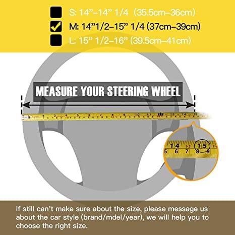 Valleycomfy Steering Wheel Cover For Women Bling Bling Crystal Diamond Sparkling Car Suv Wheel Protector Universal Fit 15 Inch (Rose Standard Size(14 "" 1/2-15 "" 1/4)) - Image 5
