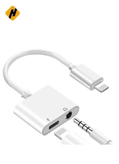 [Apple MFi Certified] for iPhone 3.5mm Headphone Adapter & Splitter 2 in 1 Lightning to 3.5mm AUX Audio Headphone Charger for iPhone 11/XS/XR/X/8 7 6/iPad iPod Support Call Sync Music Control