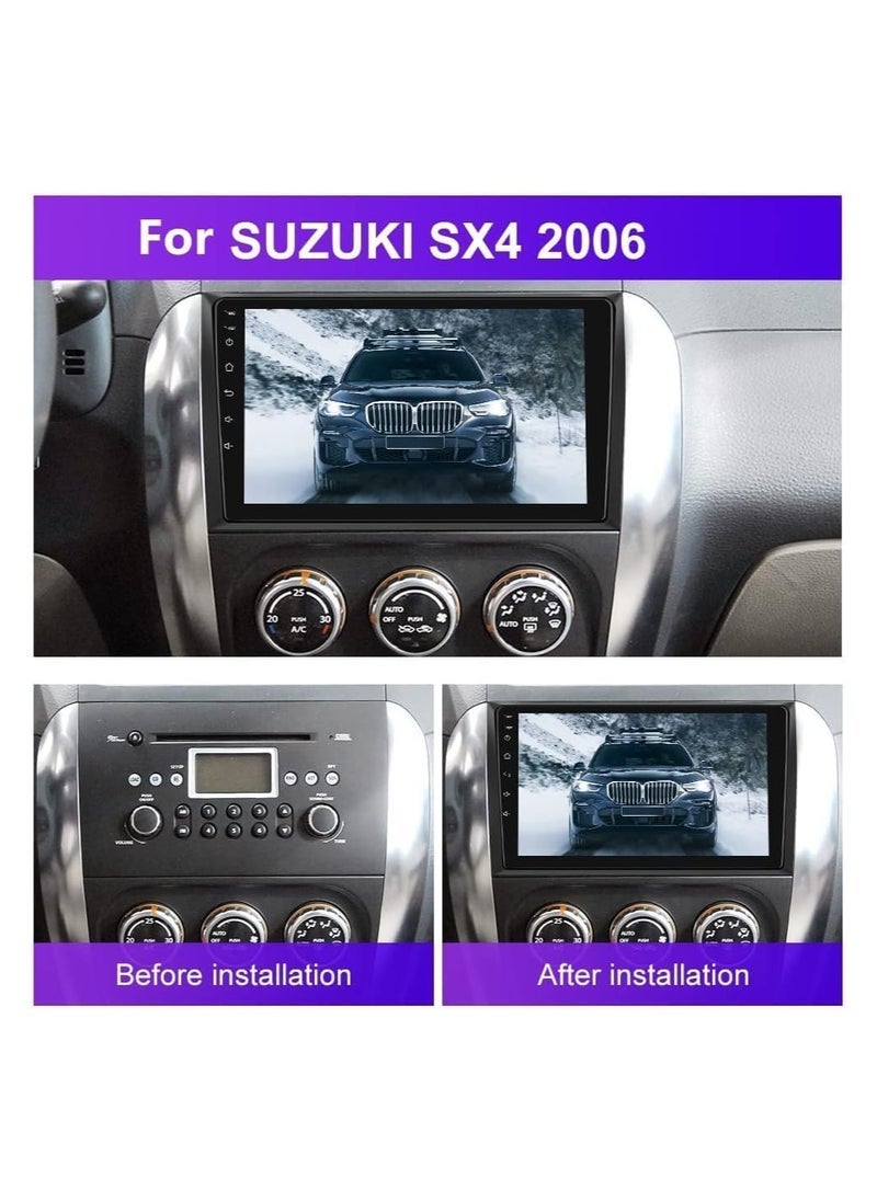 SHEZA STAR Android Car Stereo for Suzuki SX4 2006-2013 1GB RAM 32GB ROM Mirror Link Wi-Fi BT, Radio GPS Navigation, 9 Inch IPS Touch Screen with AHD Camera Included - Image 1