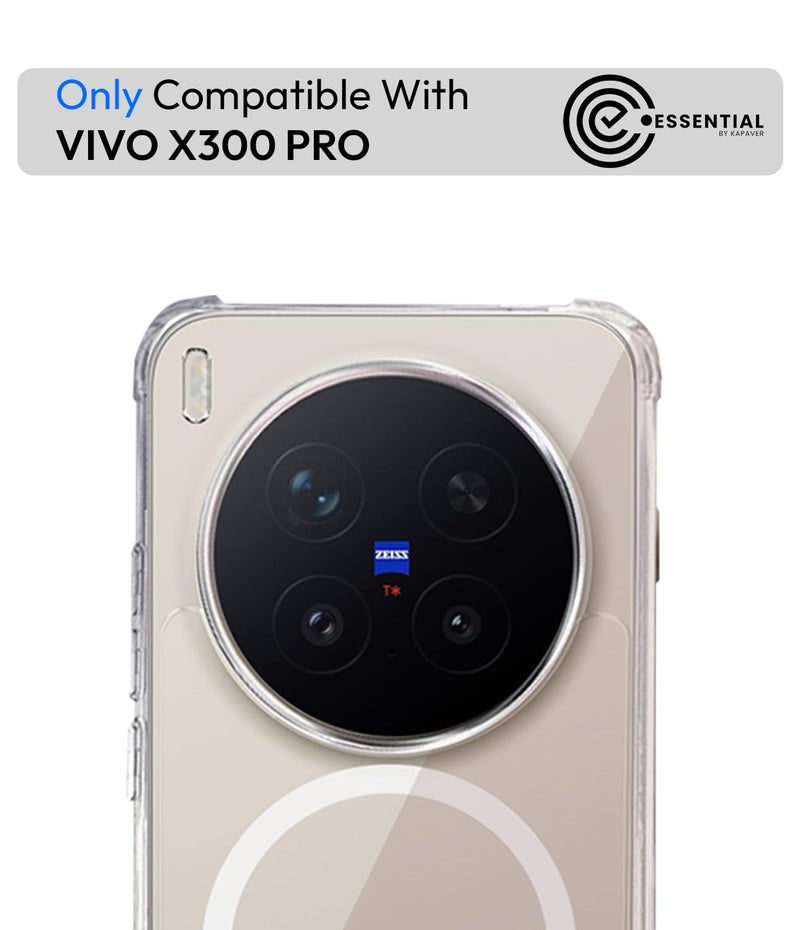 KAPAVER Essential Case for Vivo X300 Pro MagSafe, Magnetic | Vivo X300 Pro Back Cover (Bumper Clear) - Image 2