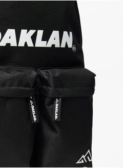 Oaklan by Shoexpress Logo Print Backpack with Adjustable Straps - 35x30x15 cm  - Image 3