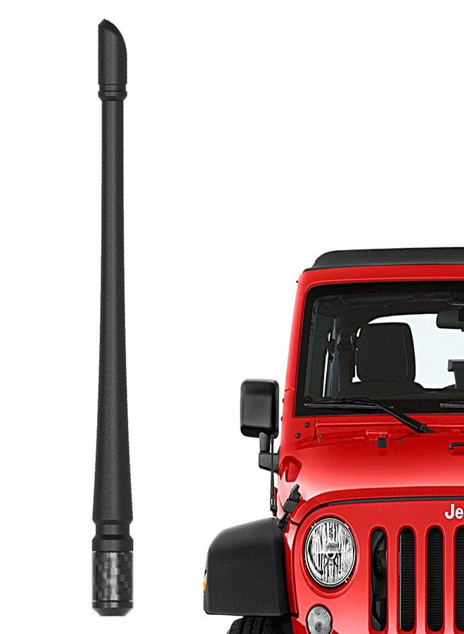 Rydonair Antenna Compatible with 2007-2021 Jeep Wrangler JK JKU JL JLU Rubicon Sahara Gladiator, 7 inches Flexible Rubber Antenna Designed for Optimized FM/AM Reception - Image 1