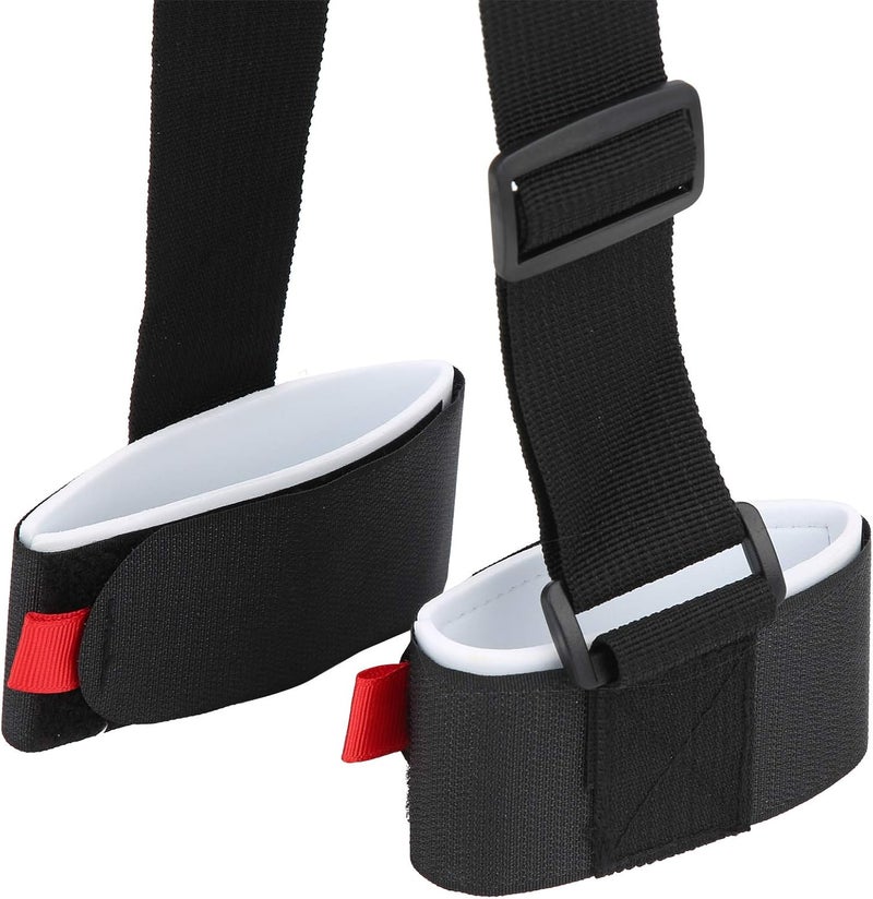 Adjustable Double Skis Strap Portable Shoulder Fixing Belt for Snowboard Skis-2Pcs Power Training Snowboard Strap for Family Skiing Activities, EVA + Nylon, Black, 110cm, 2 X - Image 3