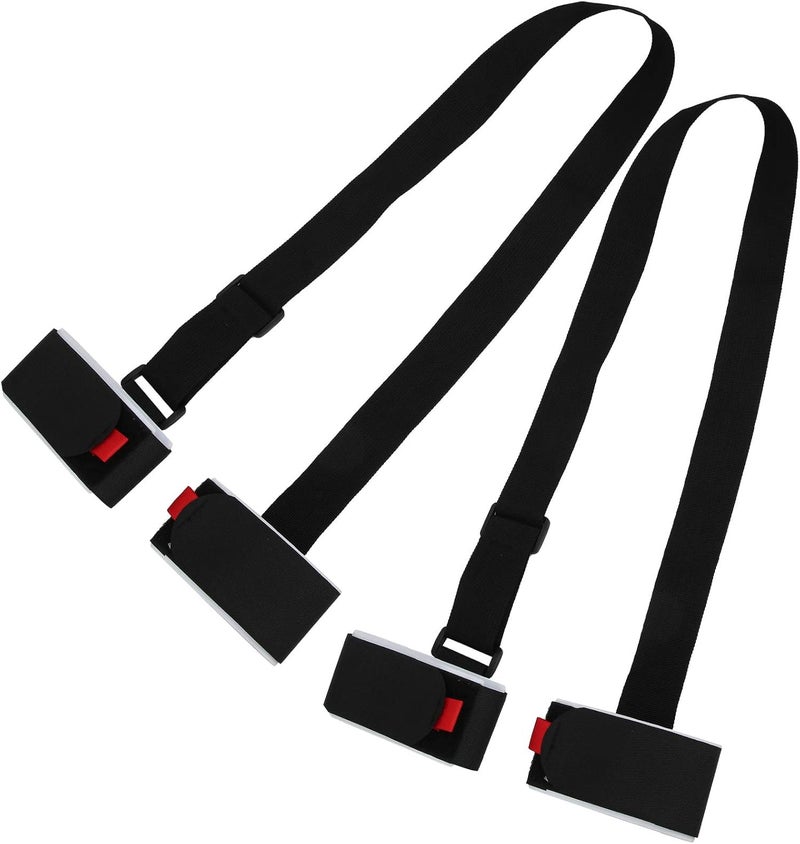 Adjustable Double Skis Strap Portable Shoulder Fixing Belt for Snowboard Skis-2Pcs Power Training Snowboard Strap for Family Skiing Activities, EVA + Nylon, Black, 110cm, 2 X - Image 2