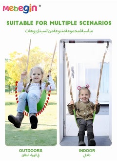 MEBEGIN Child Swing Seat, Hanging Tree Swing Seat with Snap Hooks, Adjustable Rope Swings, Safe Non-slip Swing Set for Kids and Adults, Easy to Disassemble and Assemble, for Garden, Yard, Indoor and Outdoor, Maximum Load 200kg  - Image 5