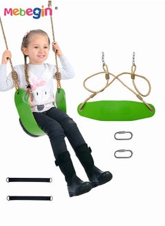 MEBEGIN Child Swing Seat, Hanging Tree Swing Seat with Snap Hooks, Adjustable Rope Swings, Safe Non-slip Swing Set for Kids and Adults, Easy to Disassemble and Assemble, for Garden, Yard, Indoor and Outdoor, Maximum Load 200kg  - Image 1