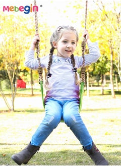 MEBEGIN Child Swing Seat, Hanging Tree Swing Seat with Snap Hooks, Adjustable Rope Swings, Safe Non-slip Swing Set for Kids and Adults, Easy to Disassemble and Assemble, for Garden, Yard, Indoor and Outdoor, Maximum Load 200kg  - Image 4