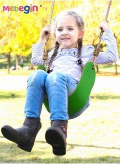 MEBEGIN Child Swing Seat, Hanging Tree Swing Seat with Snap Hooks, Adjustable Rope Swings, Safe Non-slip Swing Set for Kids and Adults, Easy to Disassemble and Assemble, for Garden, Yard, Indoor and Outdoor, Maximum Load 200kg  - Image 3