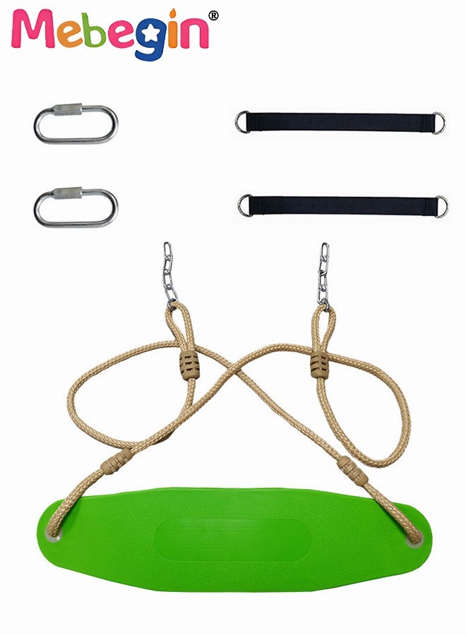 MEBEGIN Child Swing Seat, Hanging Tree Swing Seat with Snap Hooks, Adjustable Rope Swings, Safe Non-slip Swing Set for Kids and Adults, Easy to Disassemble and Assemble, for Garden, Yard, Indoor and Outdoor, Maximum Load 200kg  - Image 2