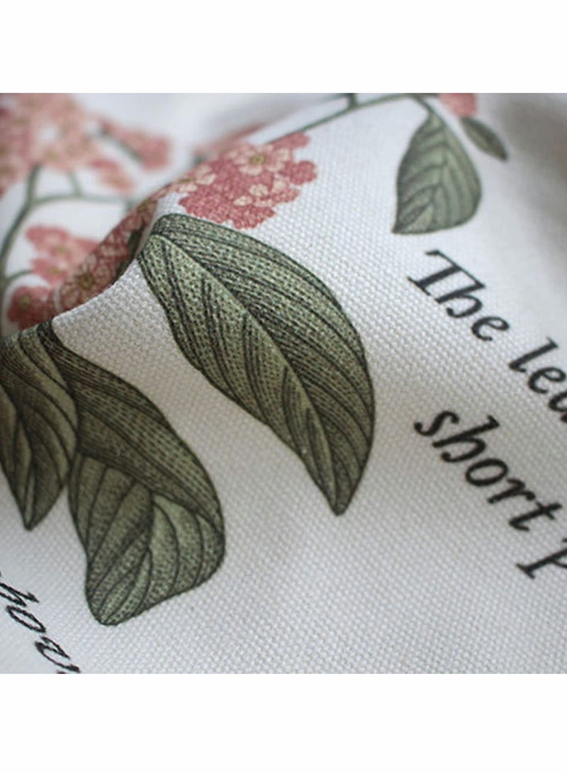 SYOSI Printed Vintage Jute Bag Shopping Canvas Bag Women One Shoulder Fabric Bag Reusable Grocery Bag  - Image 5