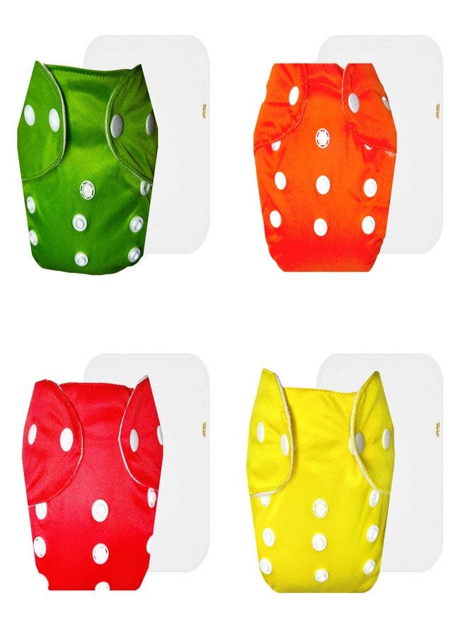 حفاضات دمبلدو لايت القماشية مع حشوة قطنية (عبوة من 4) | ناعمة ولطيفة | تسمح بمرور الهواء | مناسبة للسفر | تغيير حفاضات بدون قلق | من 3 أشهر إلى سنتين | للجنسين - Image 1