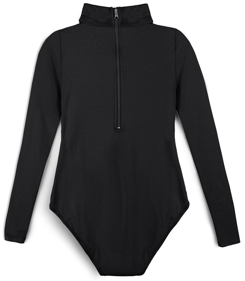 DANSHOW Girlsâ€™ Team Basic Turtleneck Long Sleeve Dacne Leotard (Front Lining,Zipper Back)(23837-M-06) - Image 3