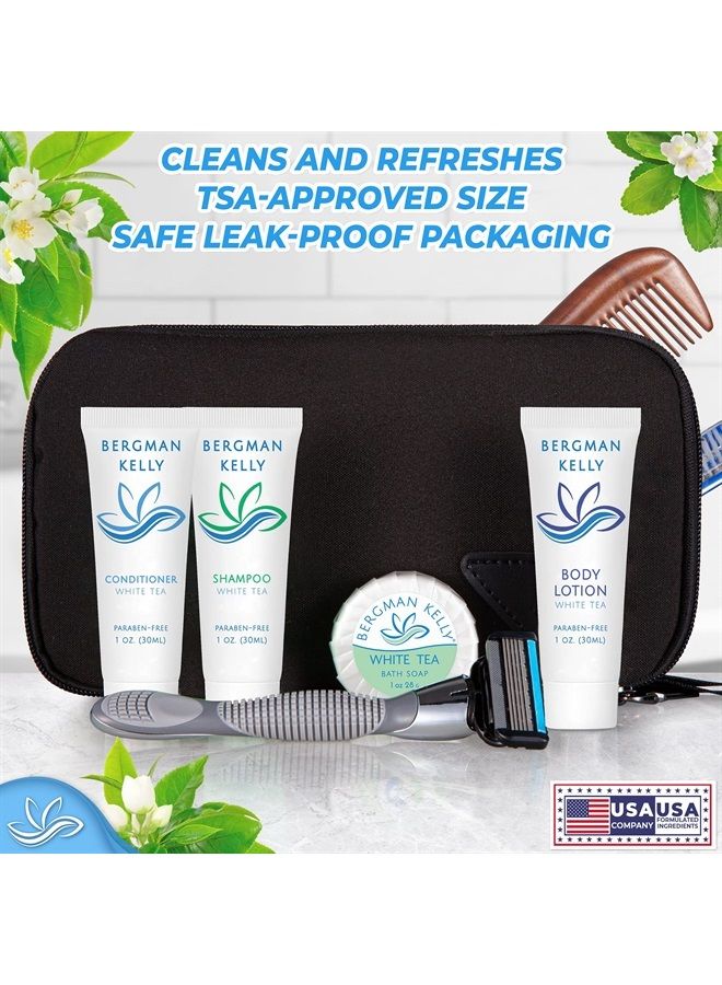BERGMAN KELLY Travel Body Lotion (1 fl oz, 50 PK, White Tea), Delight Your Guests with a Revitalizing and Refreshing Body Lotion, Quality Mini and Small Size Guest Hotel Toiletries in Bulk - Image 5