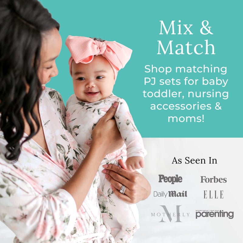 Posh Peanut Swaddle Blanket & Headband Set - Viscose from Bamboo Stretchy Baby Swaddle for Newborn Girls, Receiving Blanket or Nursing Cover - Image 4