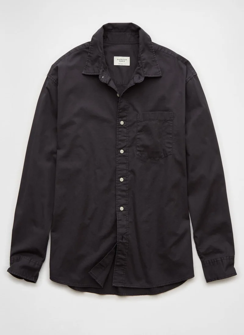 American Eagle Pocket Detail Button Down Oxford Shirt