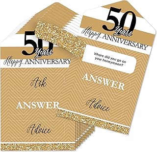 Big Dot of Happiness Big Dot of Happiness We Still Do - 50th Wedding Anniversary - Anniversary Party Game Pickle Cards - Advice Conversation  - Image 1