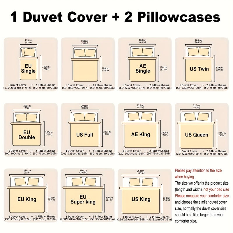 3pcs Solid Color Leaf Pattern Duvet Cover Set, Excluding Filling and Pillow Insert - Image 5