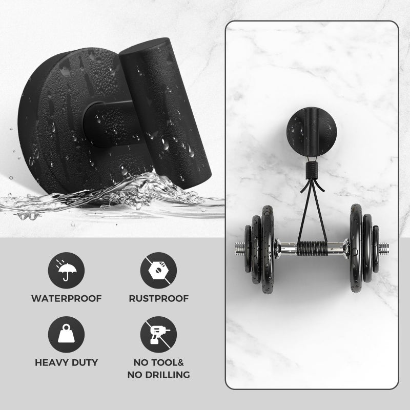 WingWider Shower Hooks for Inside Shower,No-Drill Removable&Reusable Towel Hooks for Bathroom,Heavy Duty Suction Cup Hooks for Glass Window,4 Packs(Black) - Image 3