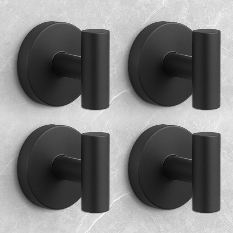 WingWider Shower Hooks for Inside Shower,No-Drill Removable&Reusable Towel Hooks for Bathroom,Heavy Duty Suction Cup Hooks for Glass Window,4 Packs(Black) - Image 1