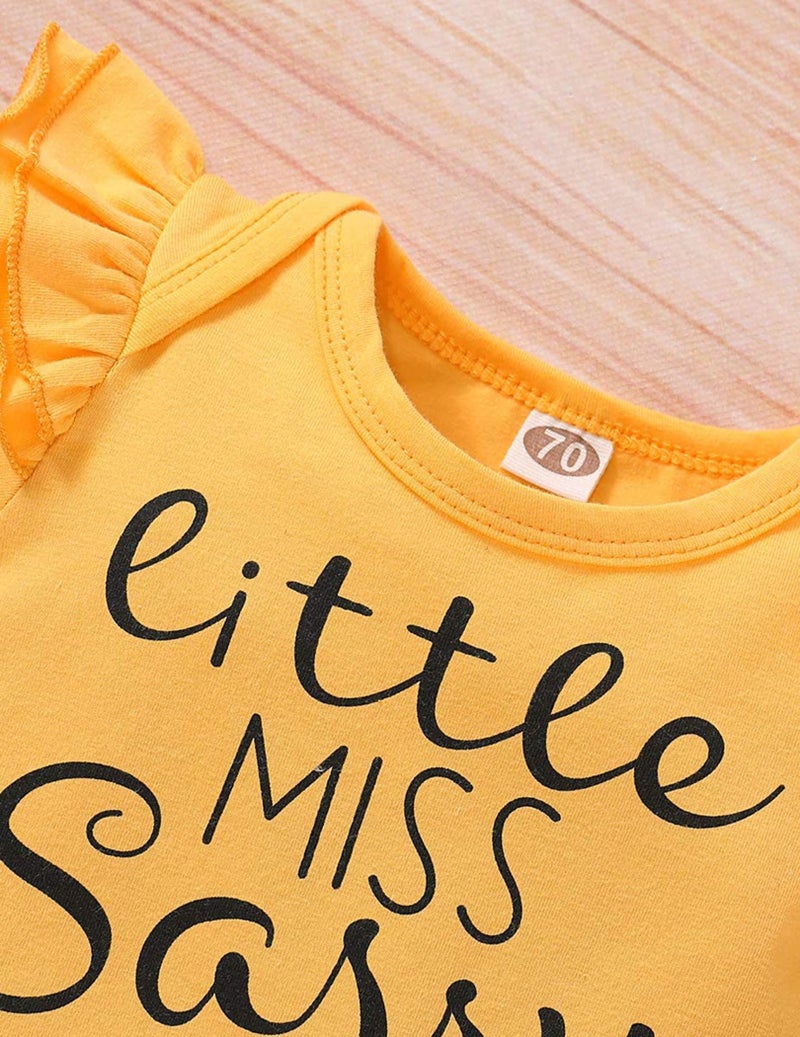Yvowming 6-12 Month Girl clothes Infant New Born Clothes Baby Girl Romper Sunflower Pants Summer Outfits Cute Baby Clothes for Girls - Image 5