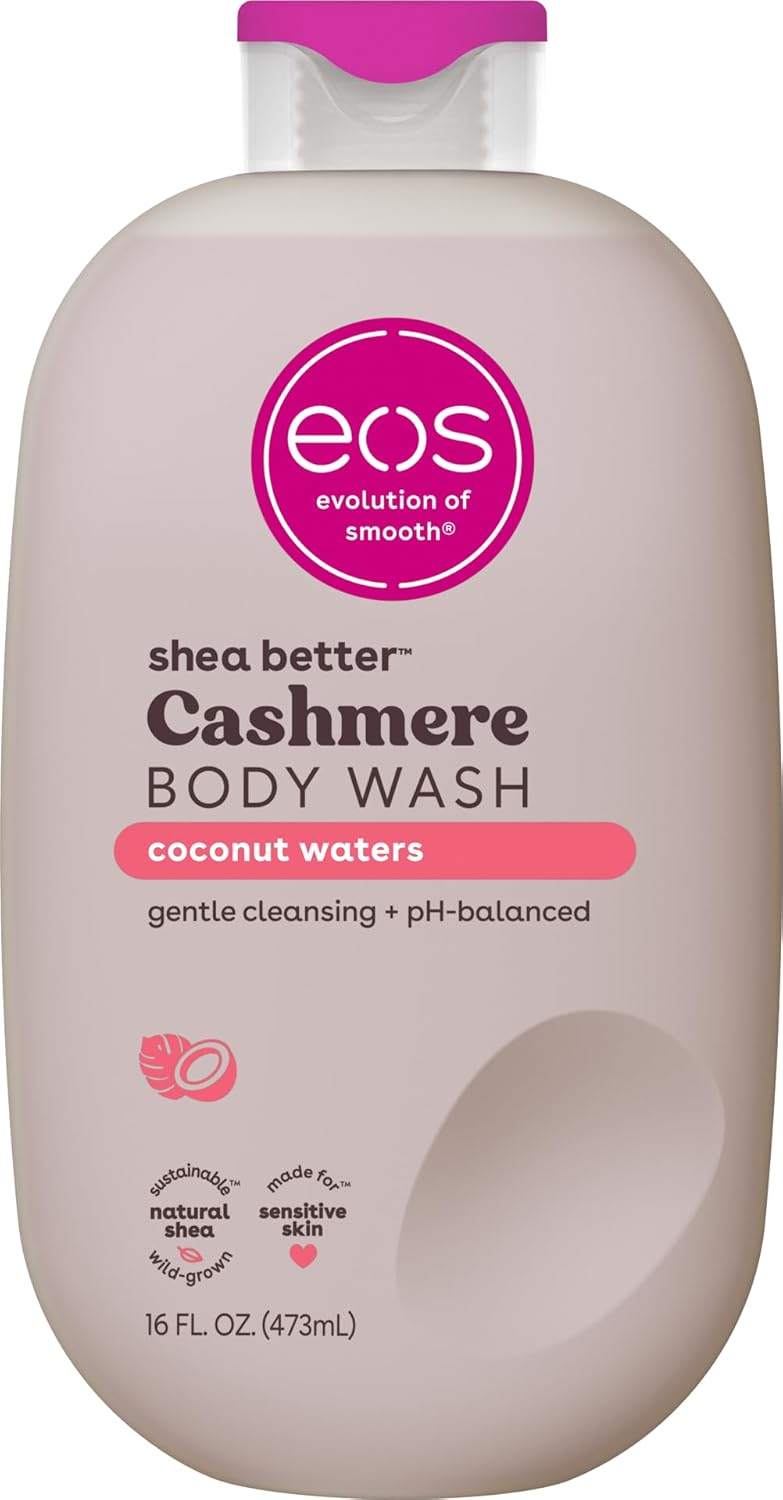 eos Shea Better Cashmere Body Wash Coconut Waters Moisturizing and Nourishing pH Balanced Creamy Gel Formula Paraben  Phthalate Free Sensitive Skin16 fl oz