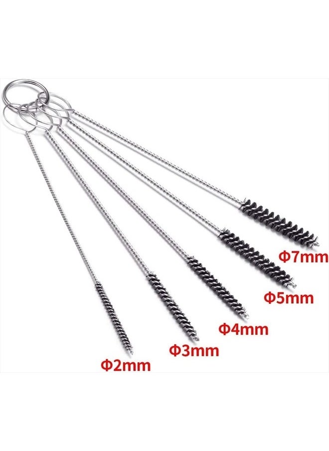 Petutu 2 Set Carburetor Carbon Dirt Jet Remove Cleaner Welding Torch Tip Cleaner 13 Cleaning Wires Set + 10 Cleaning Needles + 5 Nylon Brushes for Motorcycle ATV Moped Welder Carb Chainsaw Spray Guns  - Image 2