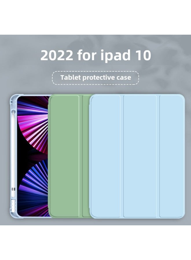For Ipad10 Generation 10.9 Protective Case All-inclusive Anti-drop Case IPad10.2 Protective Case Pro11 Silicone Soft Case-Color:Solid Color Pen Slot Black-Applicable Model:ipad 10 Generation 10.9 2022 - Image 2