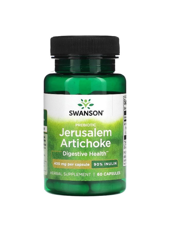 SWANSON سوانسون، خرشوف القدس بروبيوتيك، 400 ملغ، 60 كبسولة - Image 1