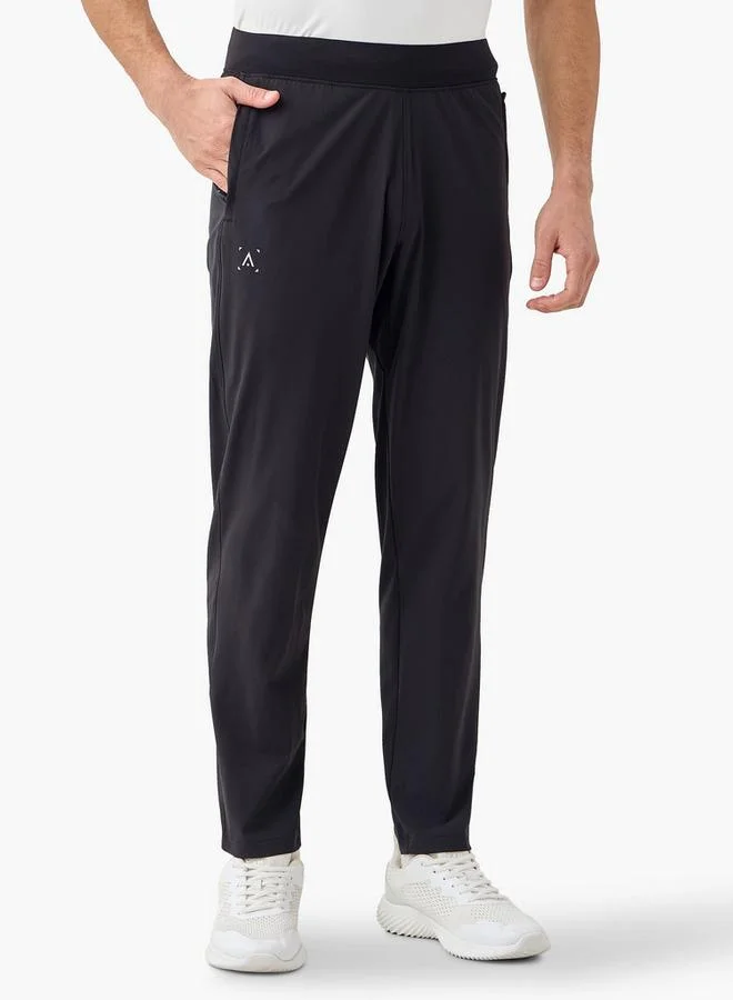 ADOT by Splash Panelled Track Pants with Elasticated Waistband and Pockets