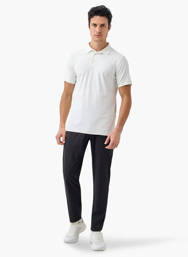 ADOT by Splash Panelled Track Pants with Elasticated Waistband and Pockets