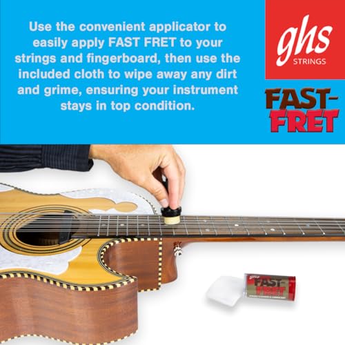 GHS Strings GHS Fast Fret – String Cleaner & Lubricant for Electric, Acoustic & Bass Guitars – Long-Lasting Tone, Smooth Playability, Reduces Finger Noise, Protects Strings & Fingerboards - Model: A87-2 PACK - Image 5
