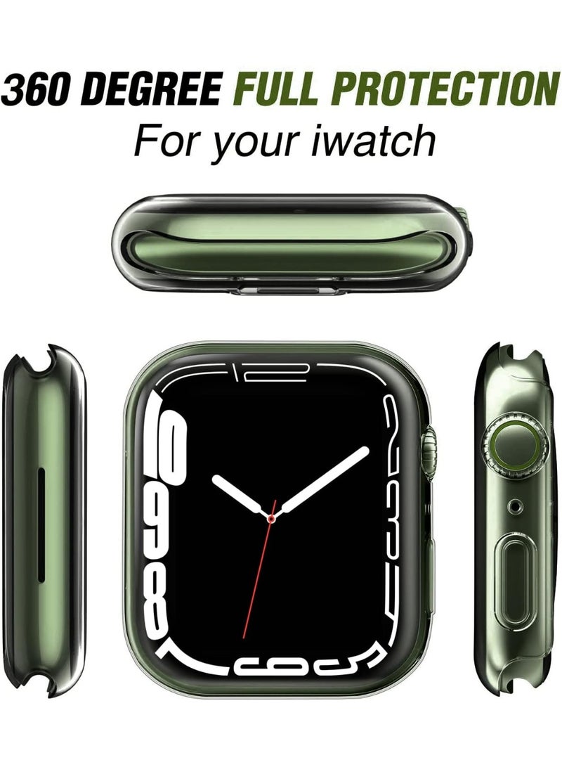 wexon Case for Apple Watch 7-8-9 Size 41mm Soft Slim TPU All Around Protective Shell Anti-Scratch Bumper Cover Case for Apple Watch Series 7-8-9 size (41mm) - Image 4