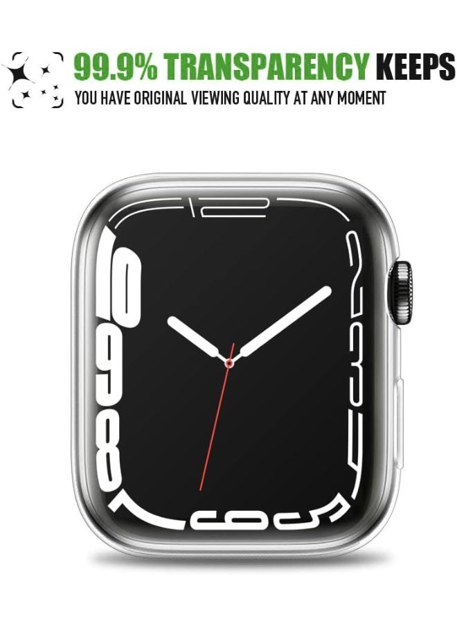 wexon Case for Apple Watch 7-8-9 Size 41mm Soft Slim TPU All Around Protective Shell Anti-Scratch Bumper Cover Case for Apple Watch Series 7-8-9 size (41mm) - Image 3