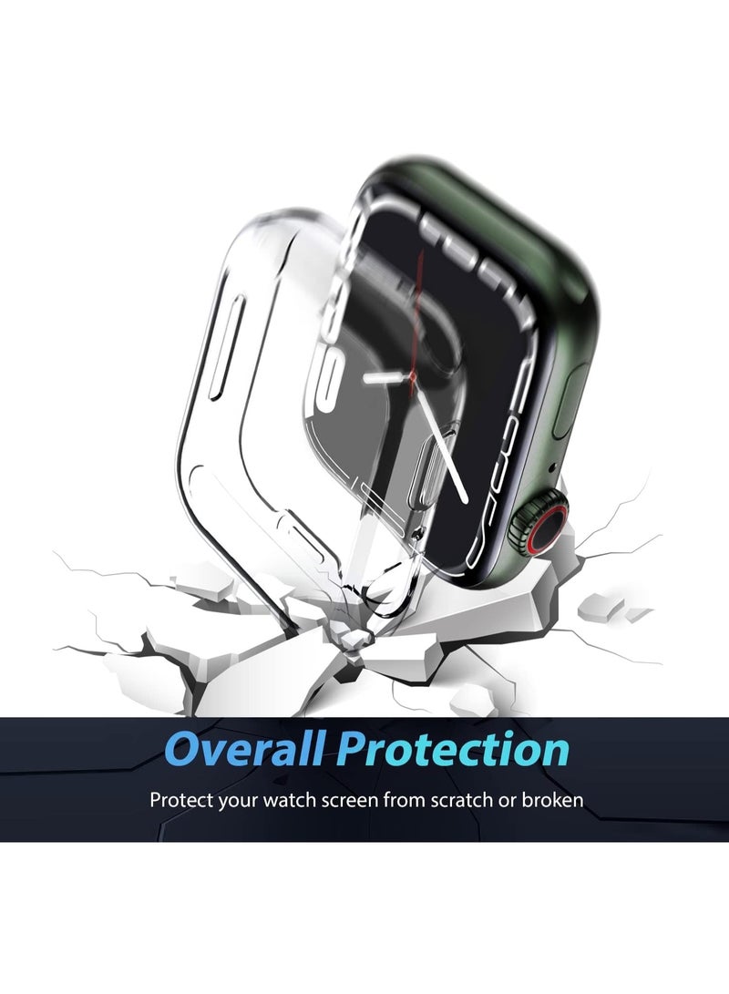 wexon Case for Apple Watch 7-8-9 Size 41mm Soft Slim TPU All Around Protective Shell Anti-Scratch Bumper Cover Case for Apple Watch Series 7-8-9 size (41mm) - Image 2