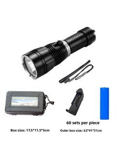 T6 Diving Flashlight Rechargeable Underwater Lighting Driving L2 Tactical Flashlight Aluminum Alloy Diving Lamp-Product Specifications:L2 Diving Flashlight+1*18650+charger+gift Box