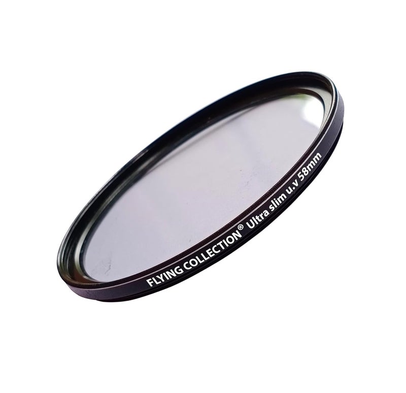 FLYING COLLECTION Camera Lens UV Rays Protection Filter 58 MM -Ultra Slim UV Filter Ring Aluminum Frame,HD/Waterproof Resistant, DSLR Camera Lens, Dust Scratches (58 MM) - Image 2