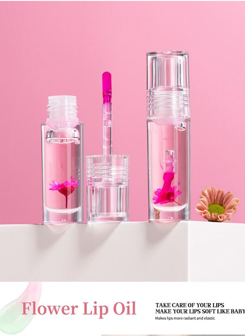 ibcccndc Color Change Lip Gloss Flower Lip Oil Long Lasting Nutritious Lip Balm Lips Moisturizer Magic Temperature Color Change Lip Serum Eliminate Dryness Wrinkles Enhances Plump Gloss  - Image 2