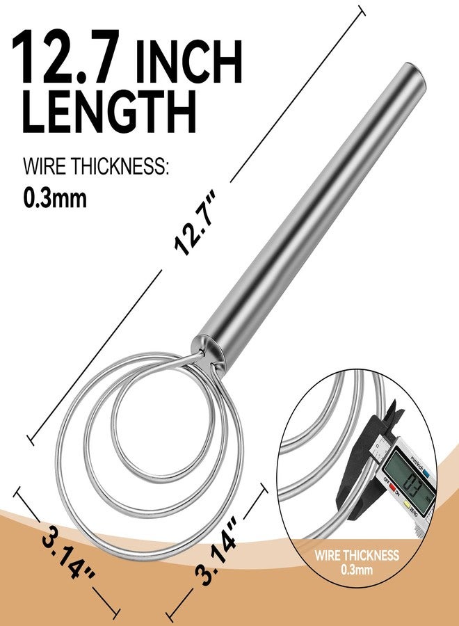 ANMIOU Danish Dough Whisk Stainless Steel Hook Dutch Baking Tool Bread Sourdough Mixer for Pizza Pastry Cake Batter Making - Image 2