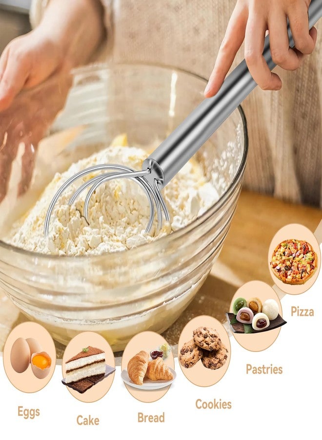 ANMIOU Danish Dough Whisk Stainless Steel Hook Dutch Baking Tool Bread Sourdough Mixer for Pizza Pastry Cake Batter Making - Image 4