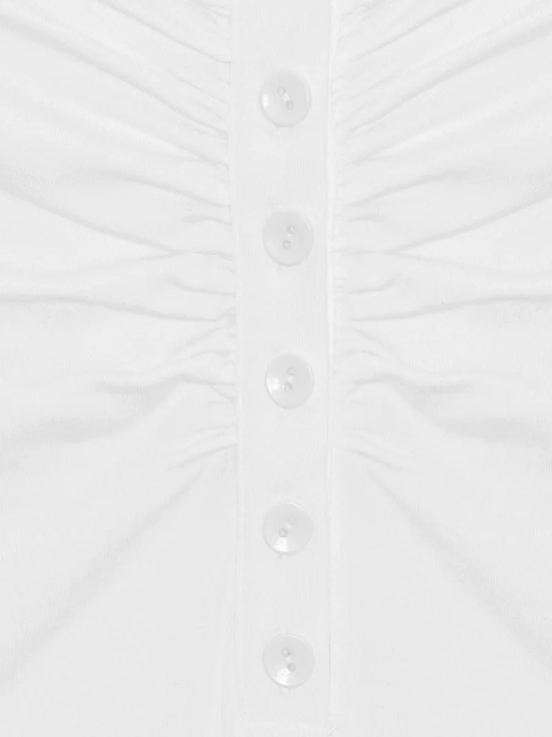Dilvin White DILVIN Slim-fit Boat Neck Bodysuit Blouse for Women | Best Price UAE